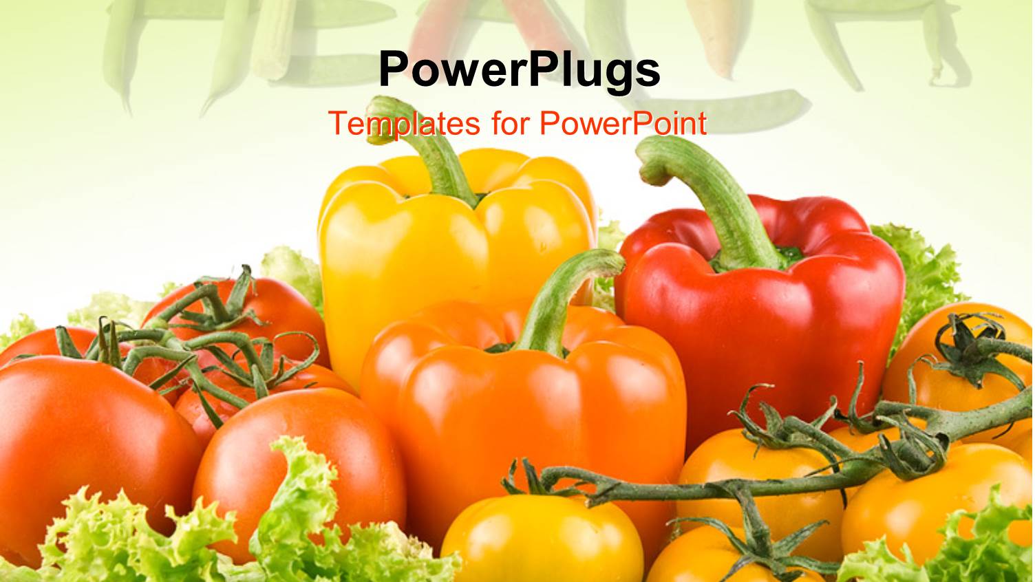 a Number of Vegetables with the Health Word in the Background