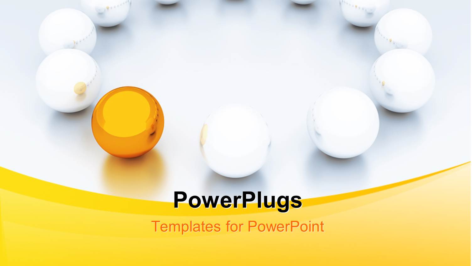 a Number of White Balls with a Golden Ball