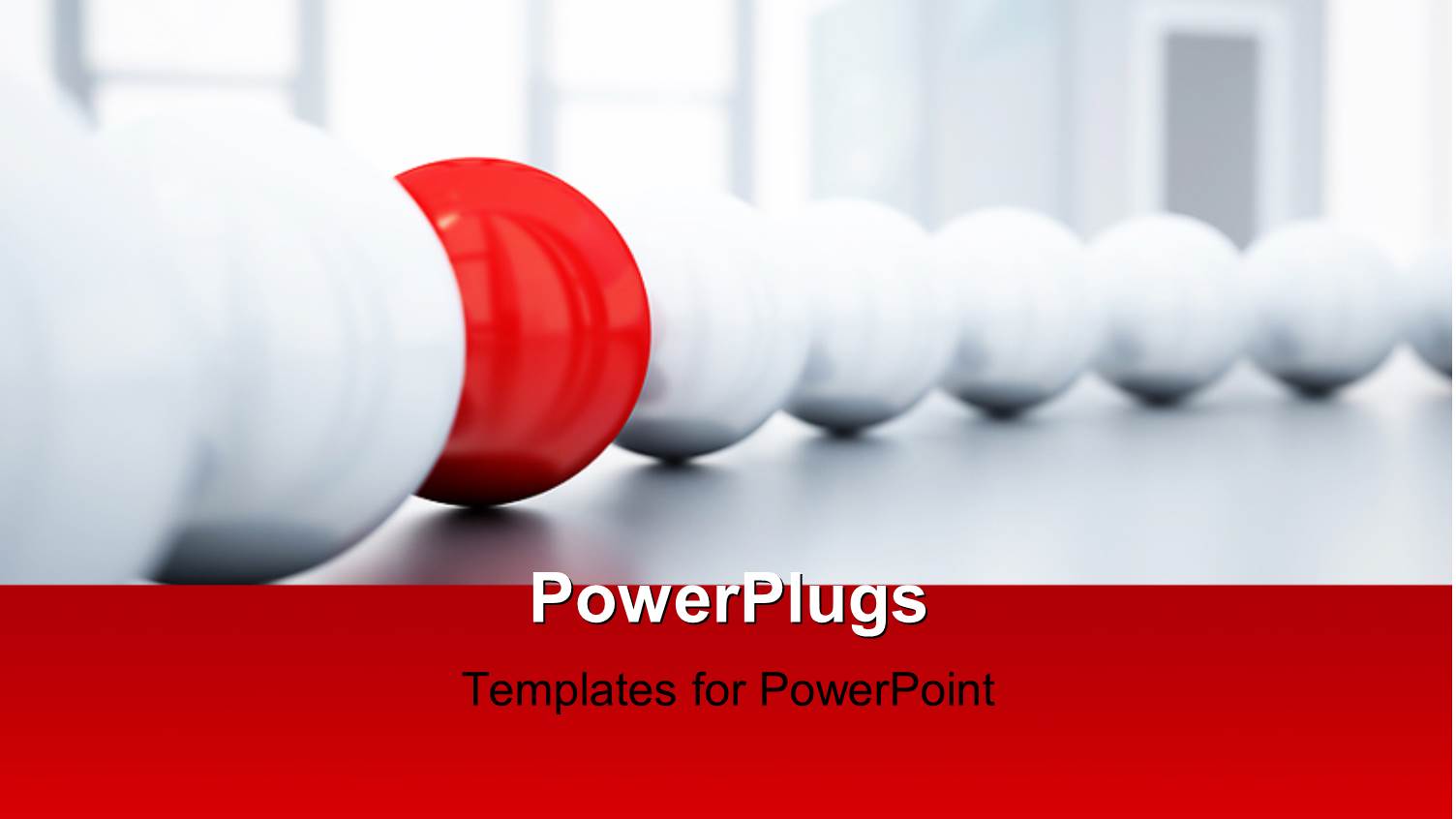 a Number of White Balls with a Red One and Place for Text