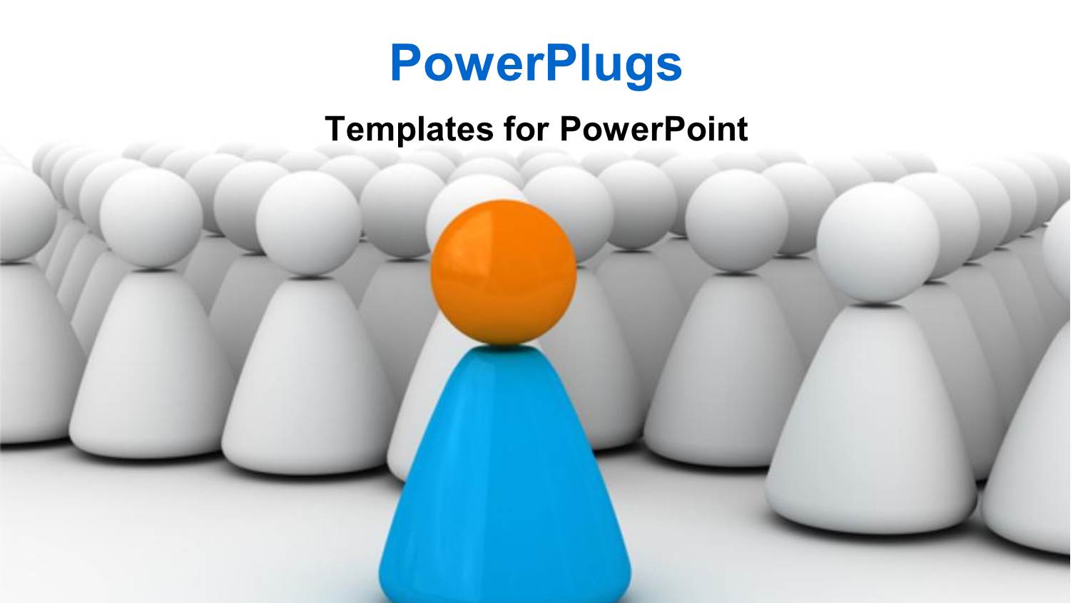 a Number of White Figure Lead by a Colorful Figure