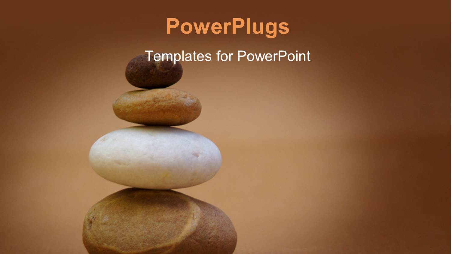 a Number of Zen Stones with Brownish Background and Place for Text