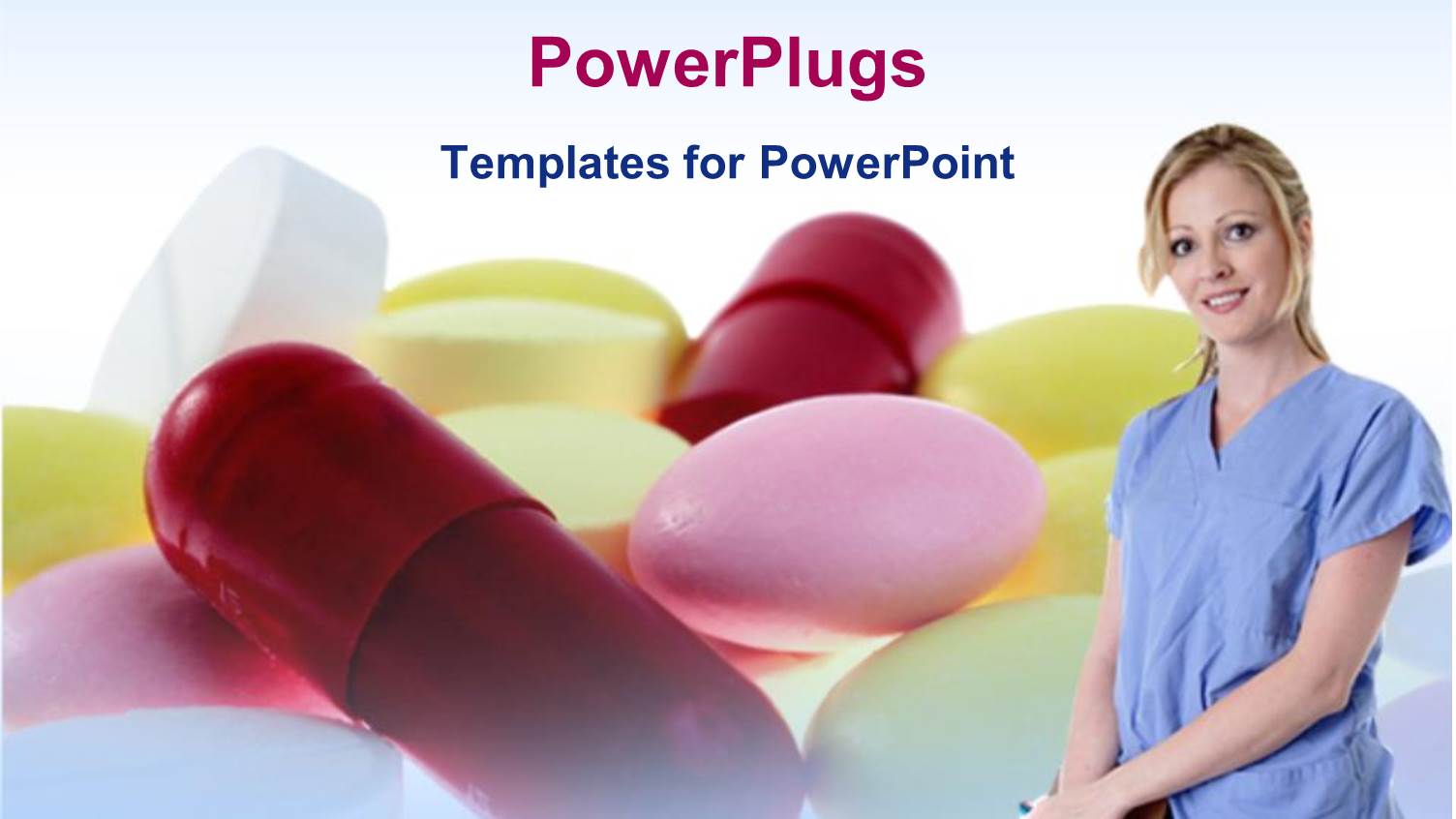 a Nurse Standing in Front of a Number of Medicines