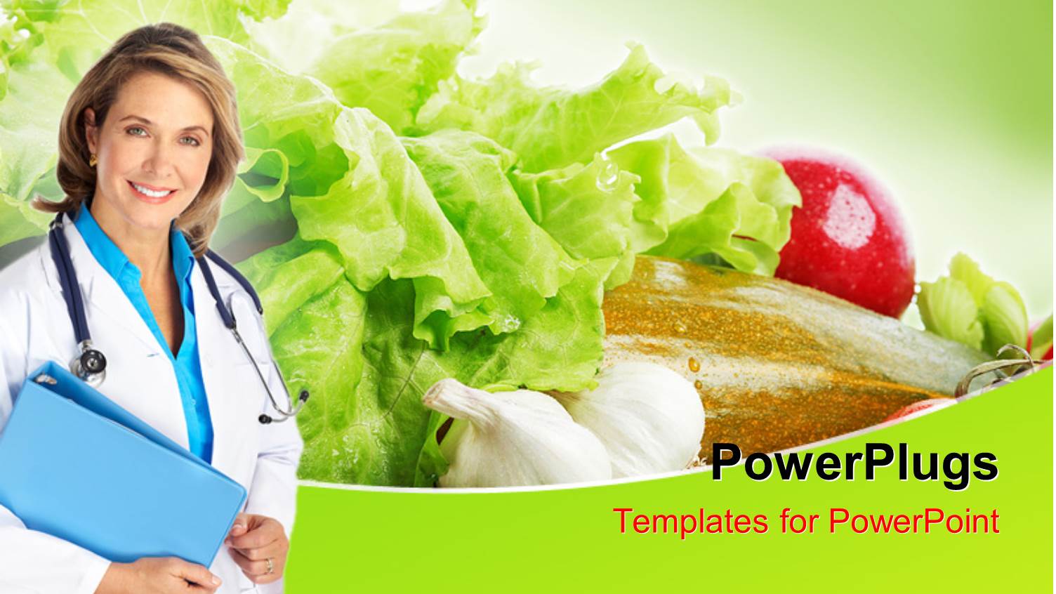 a Nutritionist with Salad in the Background