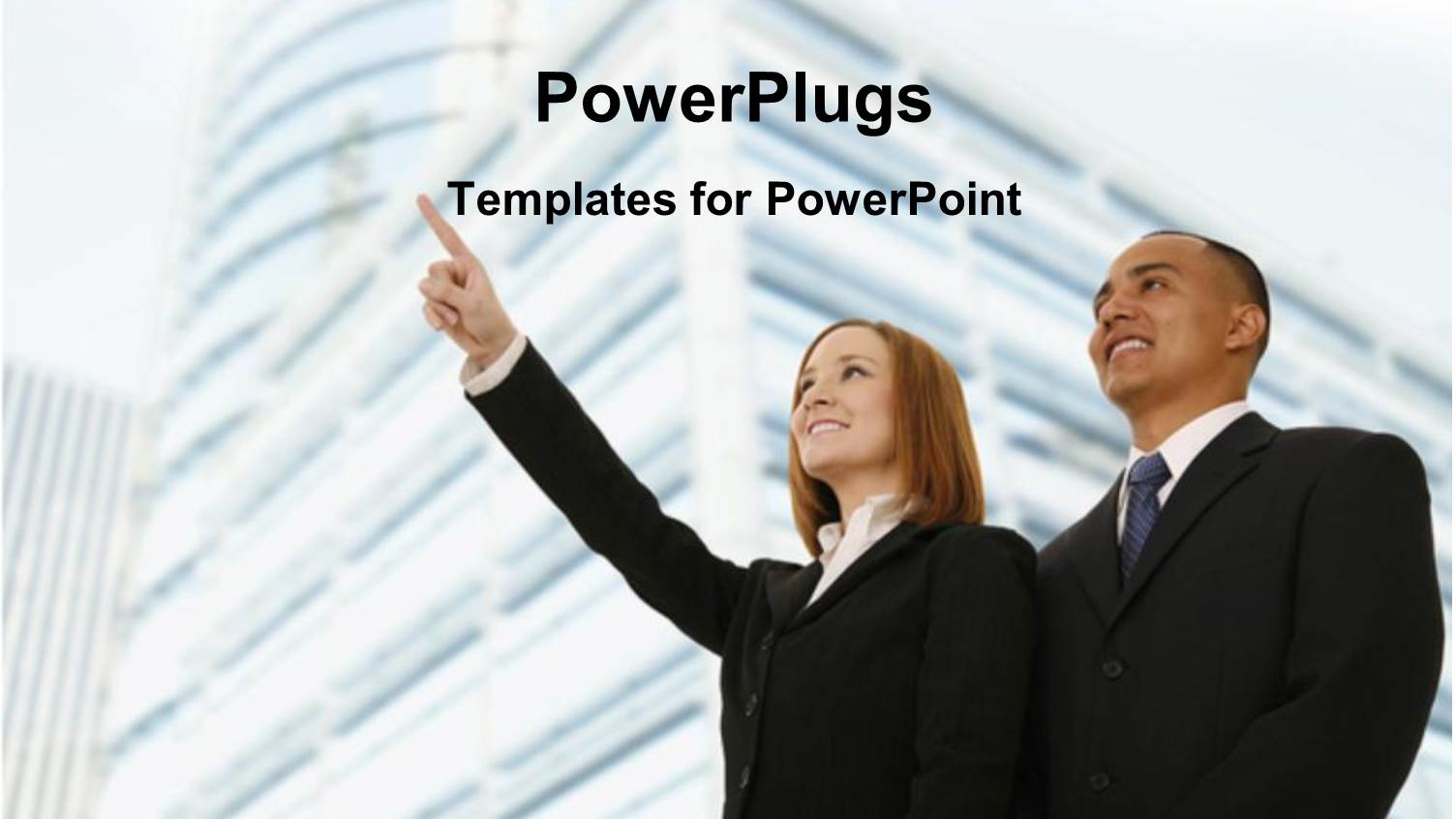 Office Buildings with Business Personnel's Standing by