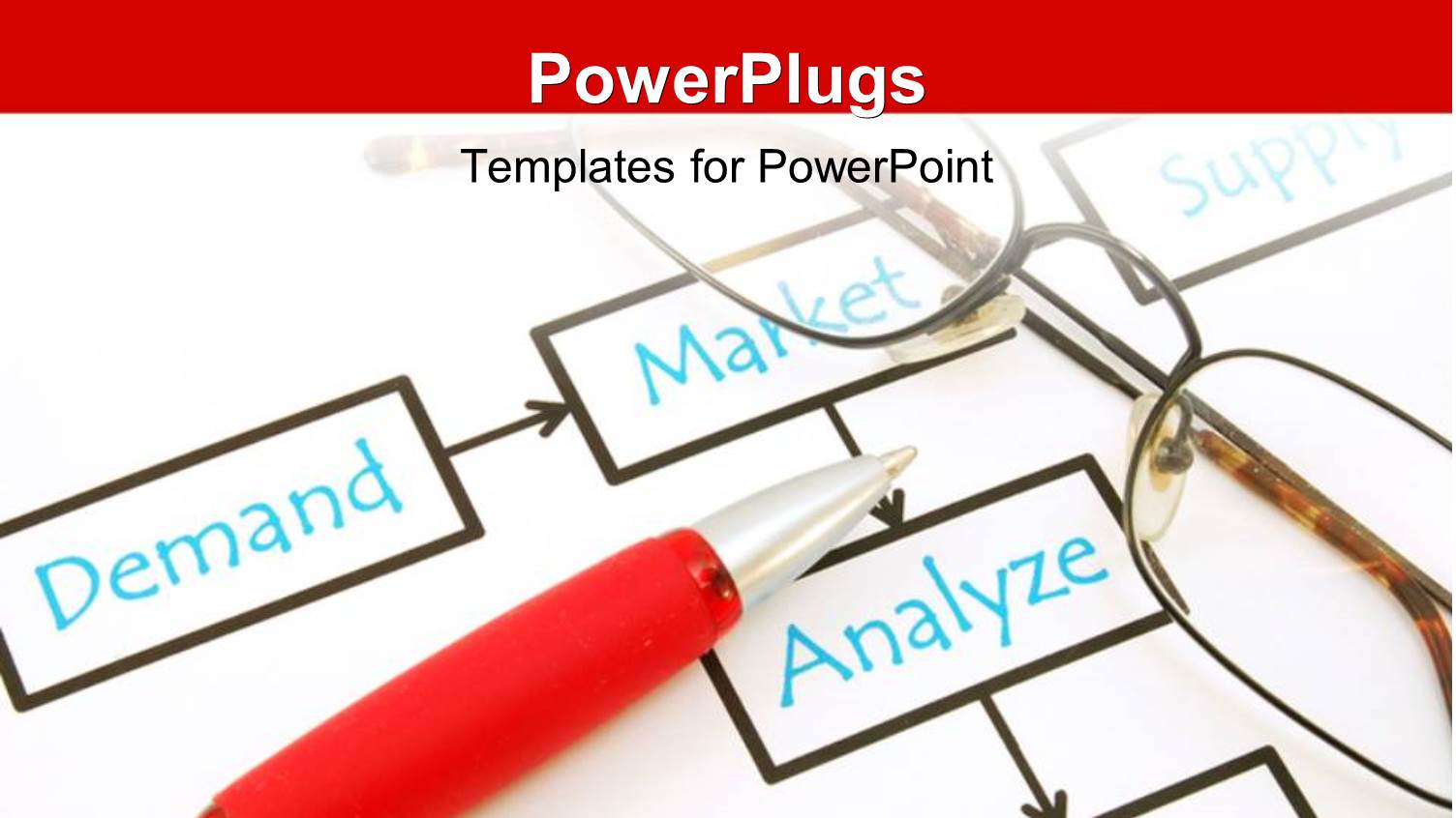 Office Desk with Eye Glasses Over Market Analysis File