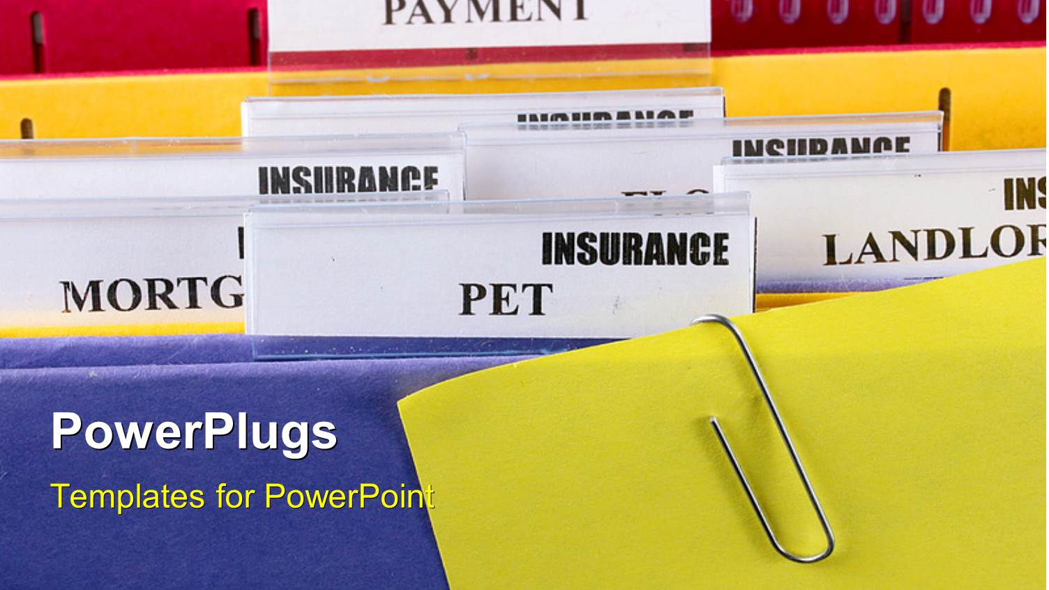 Office Folder with Organized Files and File Pins