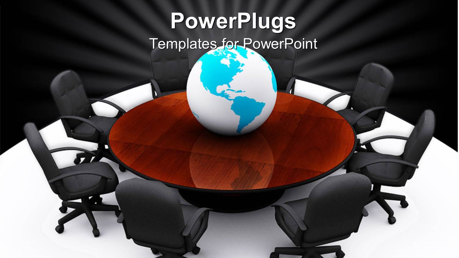 an Office Room with the Globe on the Table