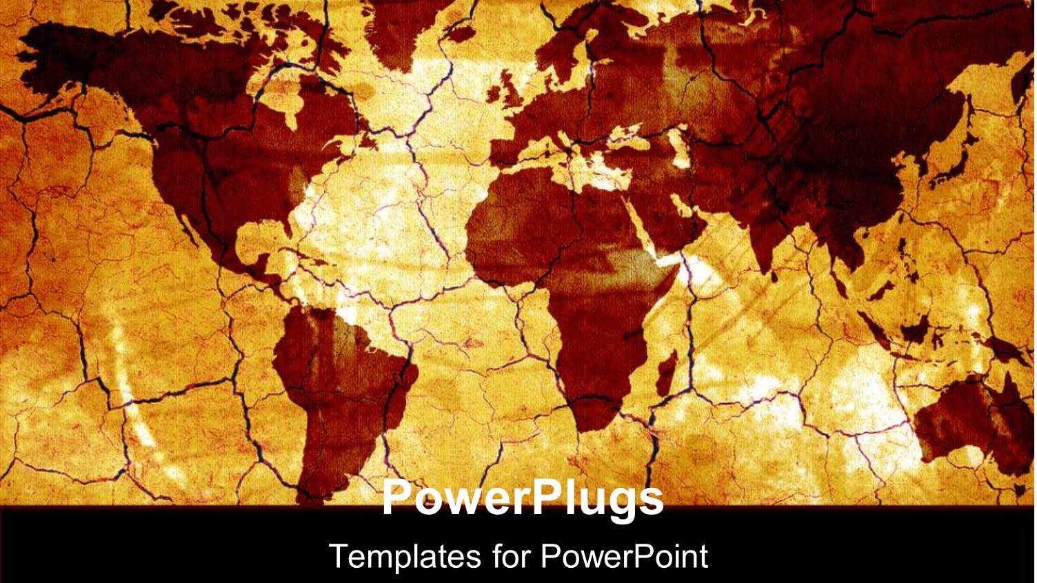 Old Fashioned Gold World Map and Countries on Tan Background