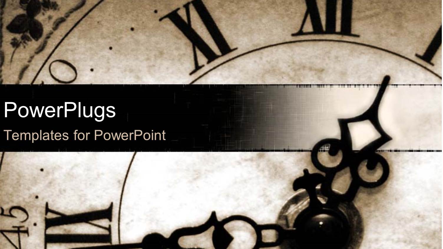 Old Fashioned Roman Letters Clock in Black and White