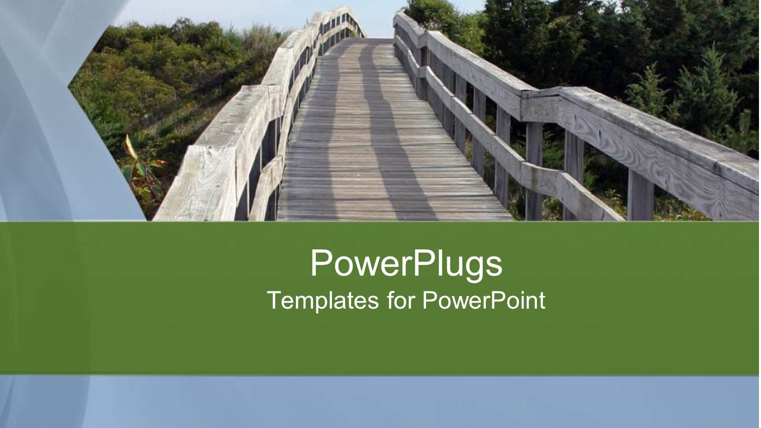 Old Wooden Bridge in a Park with Many Trees