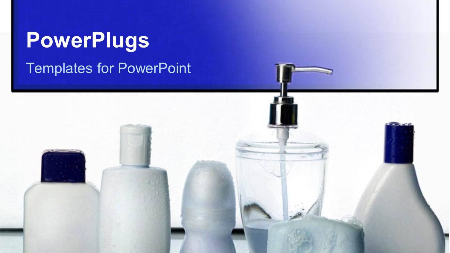 One Clear and Four White Soap Containers and White Bar Soap