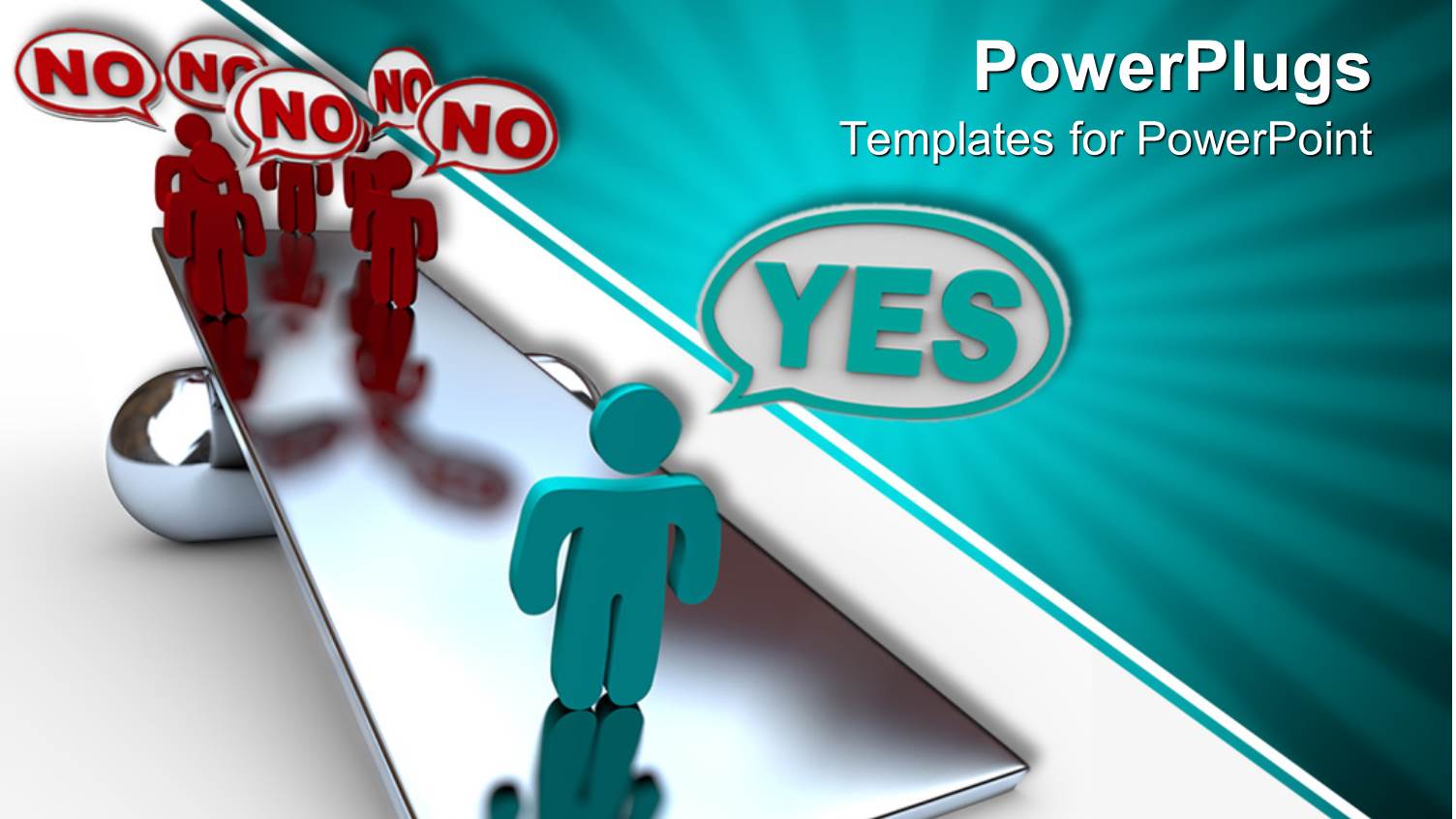 One Person Saying Yes on Seesaw with Group of People Saying no, Negotiations