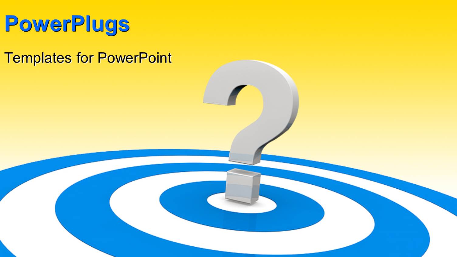 a Blue and White Target Board Wit a Question Mark in the Middle