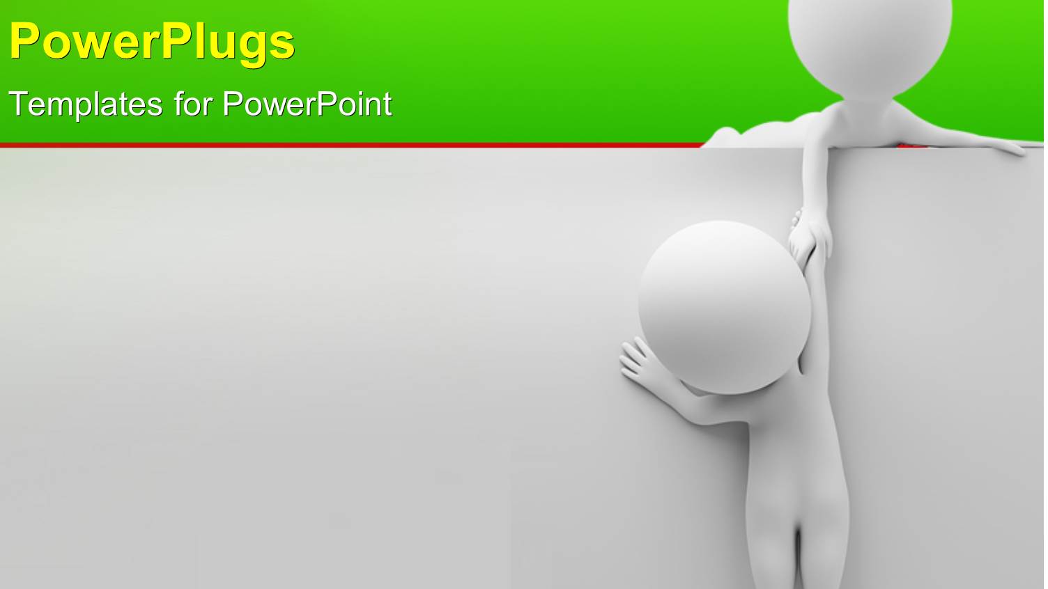 One White Figure Helping Pull Second Up a Wall