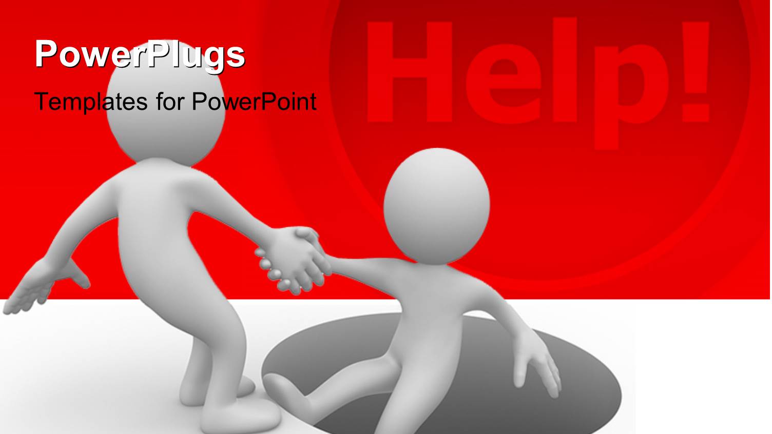 One White Figure Helping a Second Out of a Hold