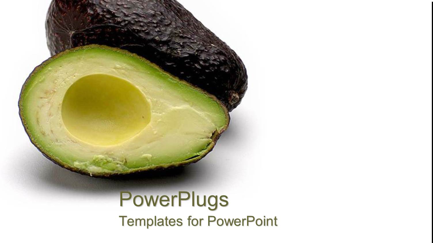 an Open Avocado Pear Fruit on a White Background