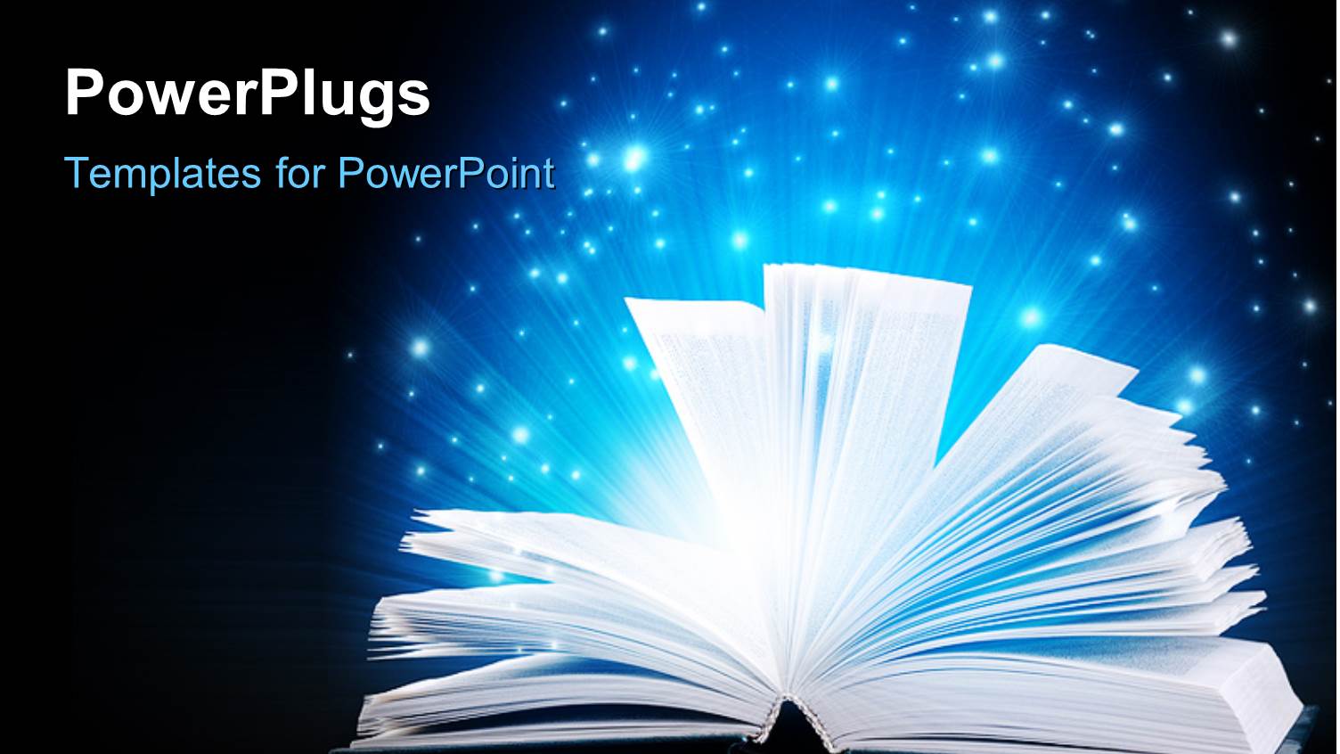 Open Book with Pages Fanned Giving off Lights on Dark Background