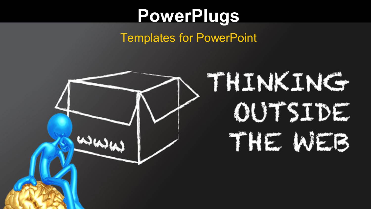 an Open Box with a Person Sitting on a Brain