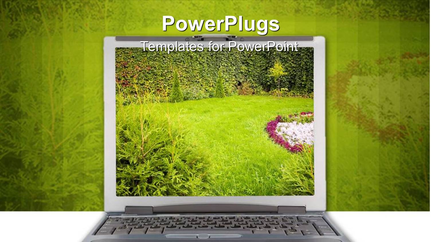 an Open Laptop with View of a Plain Field