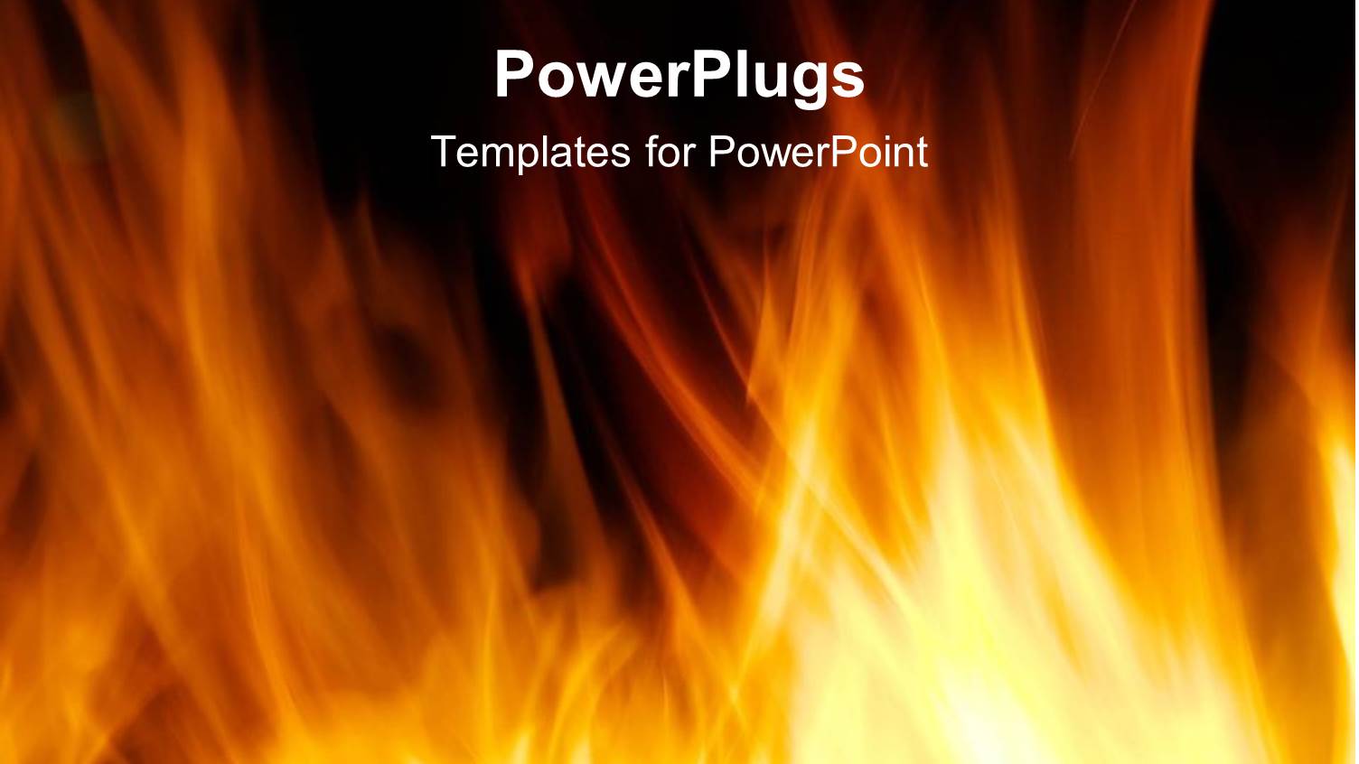 Orange Flames Against Black Background, Fireplace