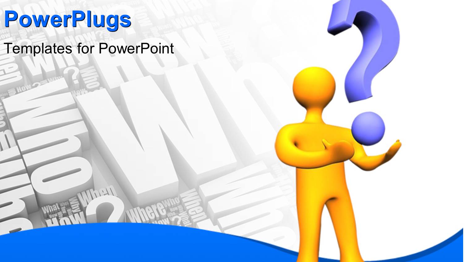 Orange Humanoid with a Question Mark with Questions like who, when, what, where