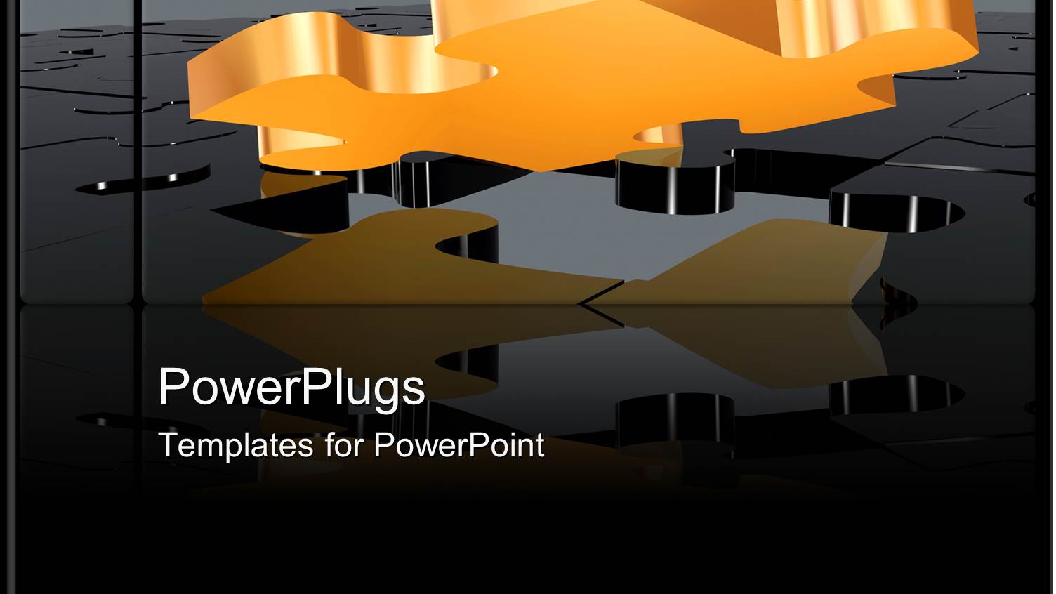 Orange Missing Puzzle Piece as a Metaphor on a Black and Grey Background