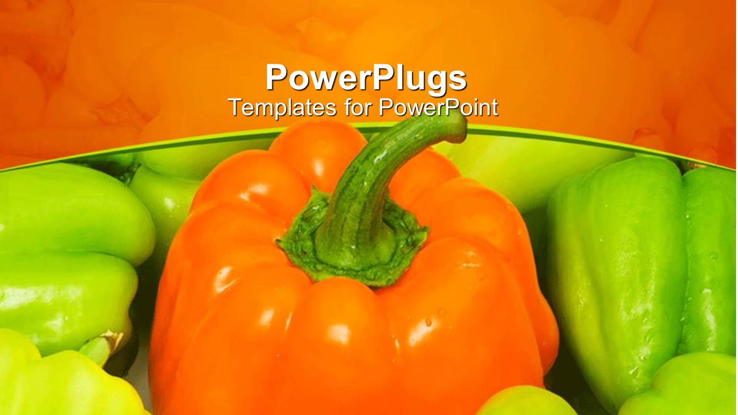 Orange Paper in Middle of Green Pepper