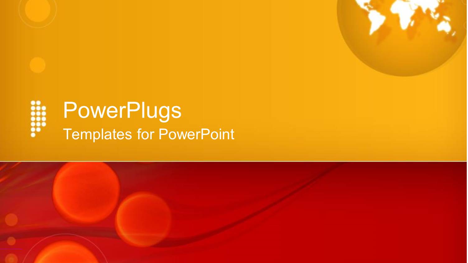 Orange and Red Background with Globe and Maps in White