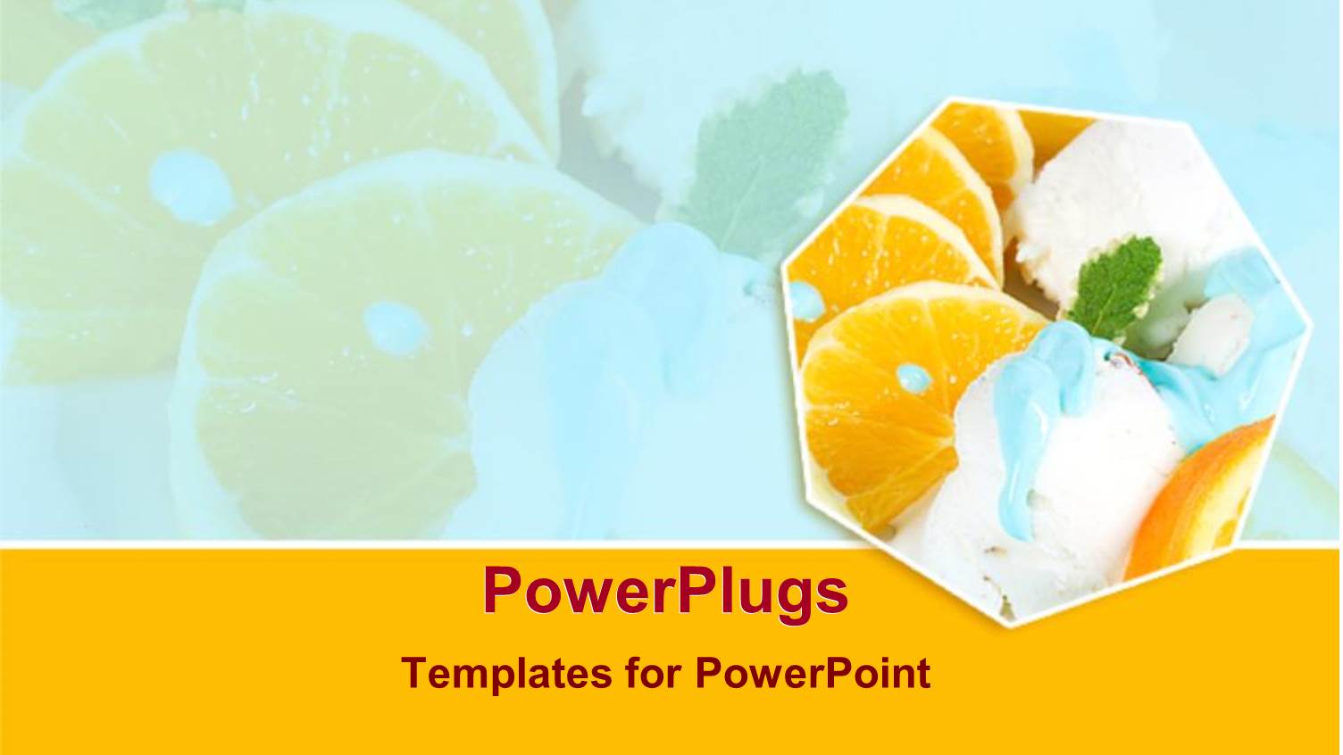 Orange Slices and Vanilla Ice Cream, Orange Border, Food, Restaurant, Hospitality, Dessert, Healthy Eating, Nutrition