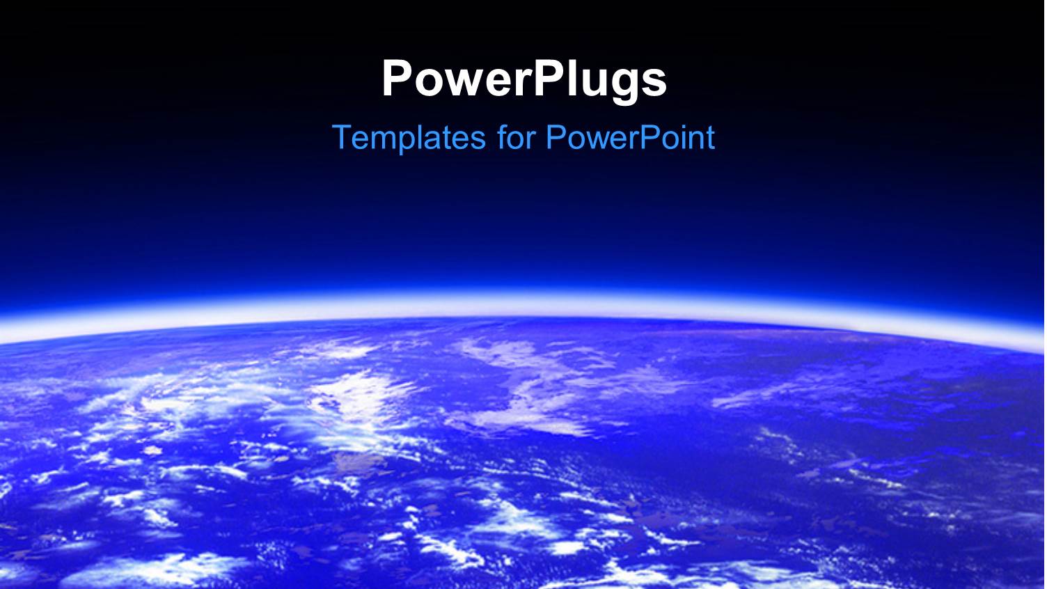 the Outer View of the Earth with Bluish Background