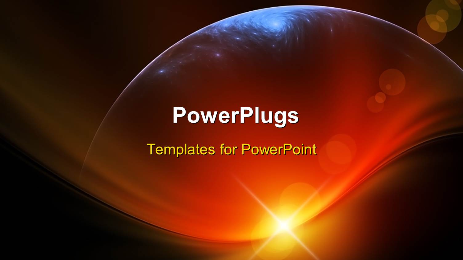 Outline of a Planet in Front of a Setting Sun on a Golden Brown Background