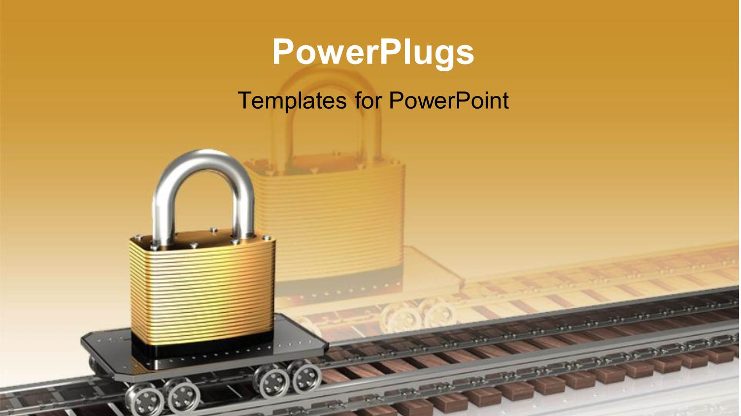 Padlock Sitting on Railway Cart on Railway Line