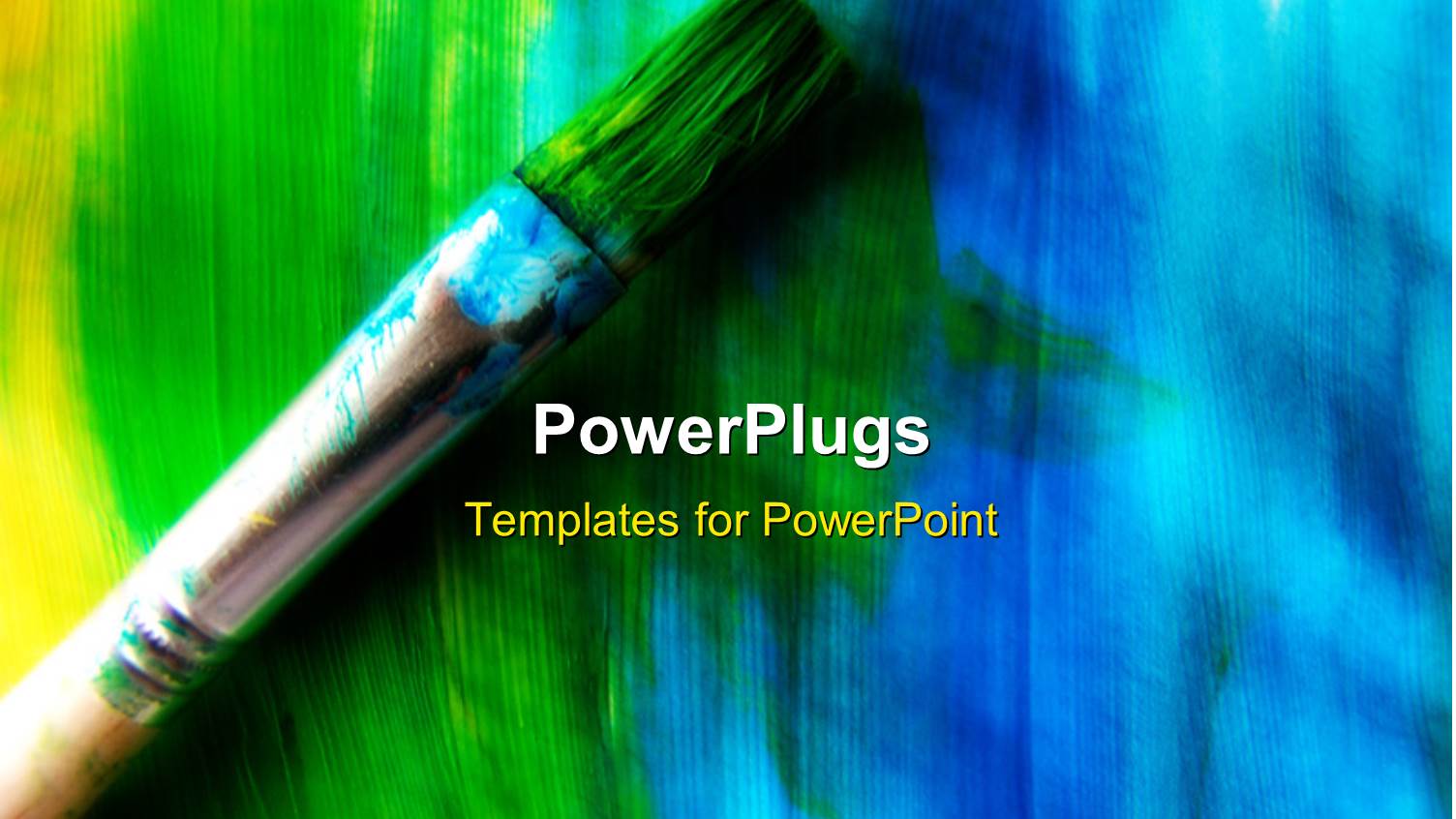 Paint Brush with Abstract Background of Colored Brush Painting