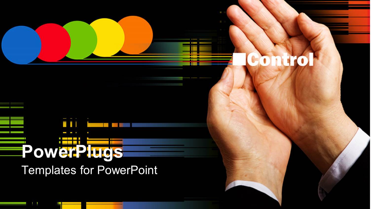 Pair of Adult Hands Placed Together with Colorful Dots