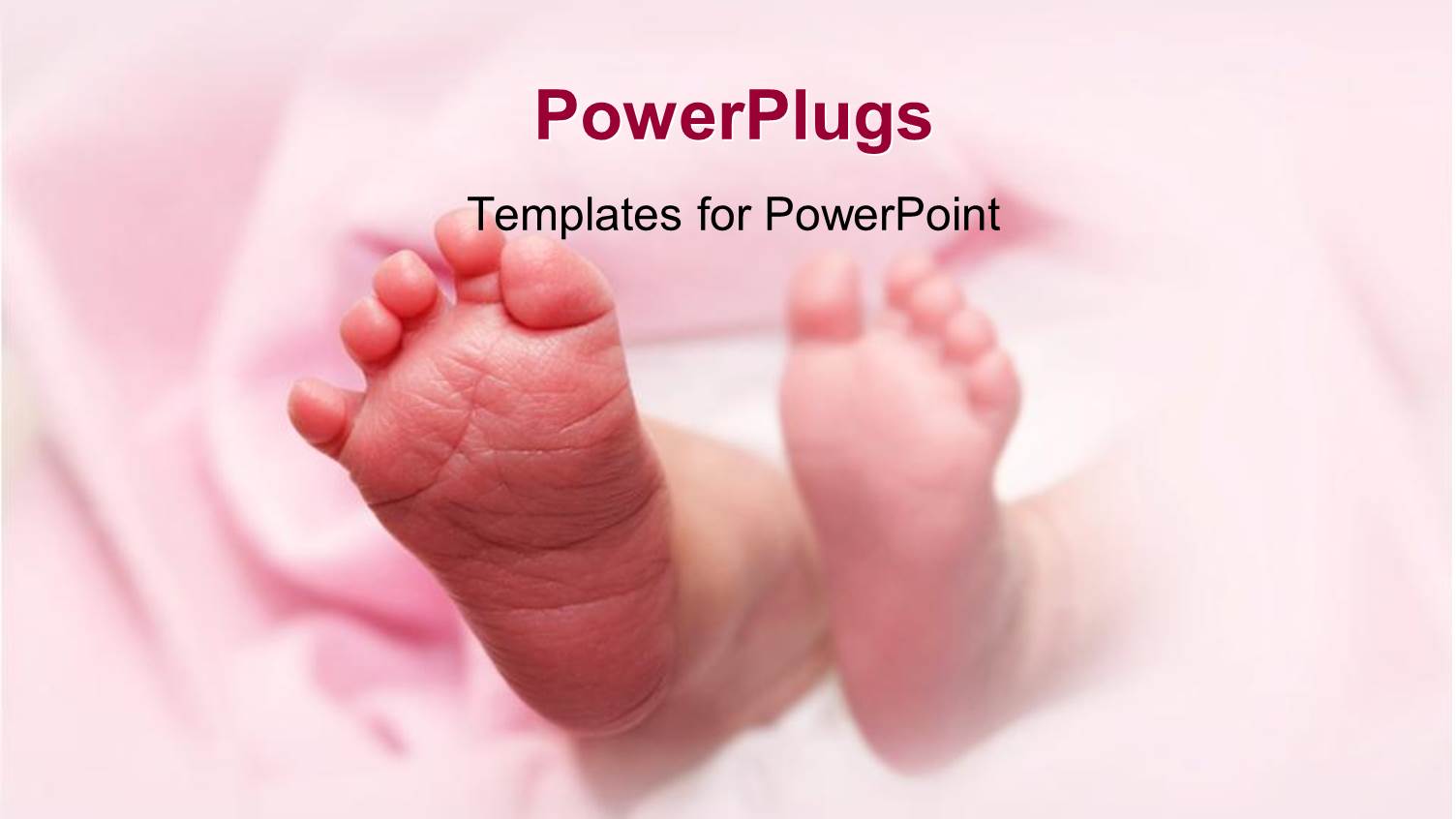 a Pair of Baby Feet on a Pink Background