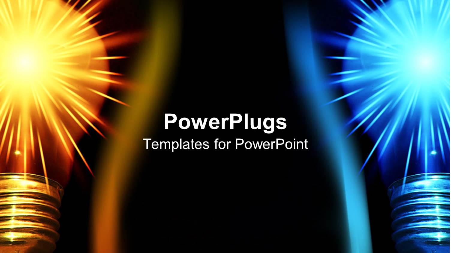 a Pair of Bulbs Glowing Together with Dark Background