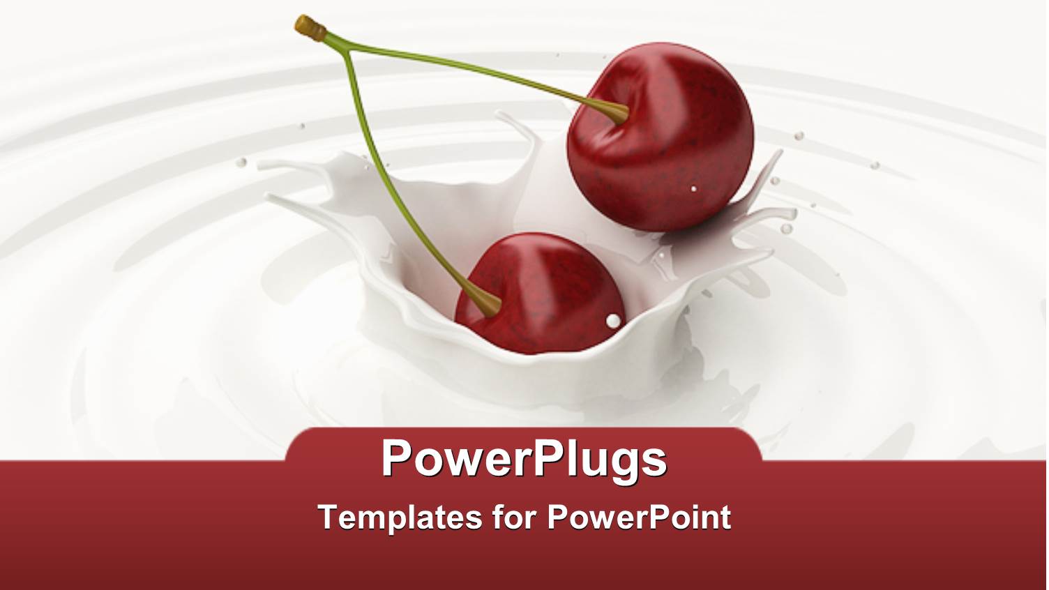 a Pair of Cherries in the Milk