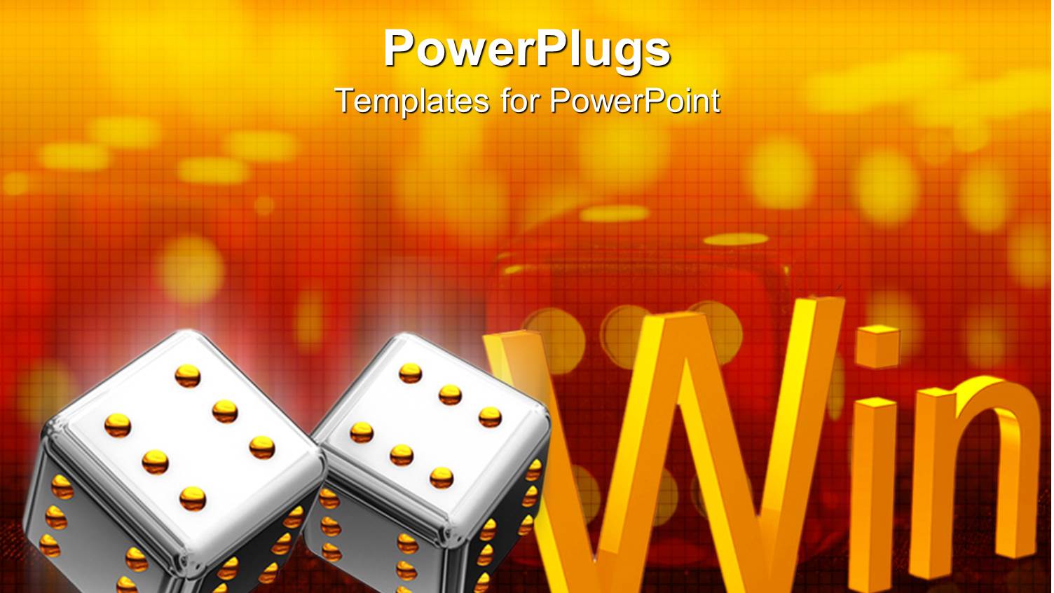 a Pair of Dies and a Text that Spells Out the Word 