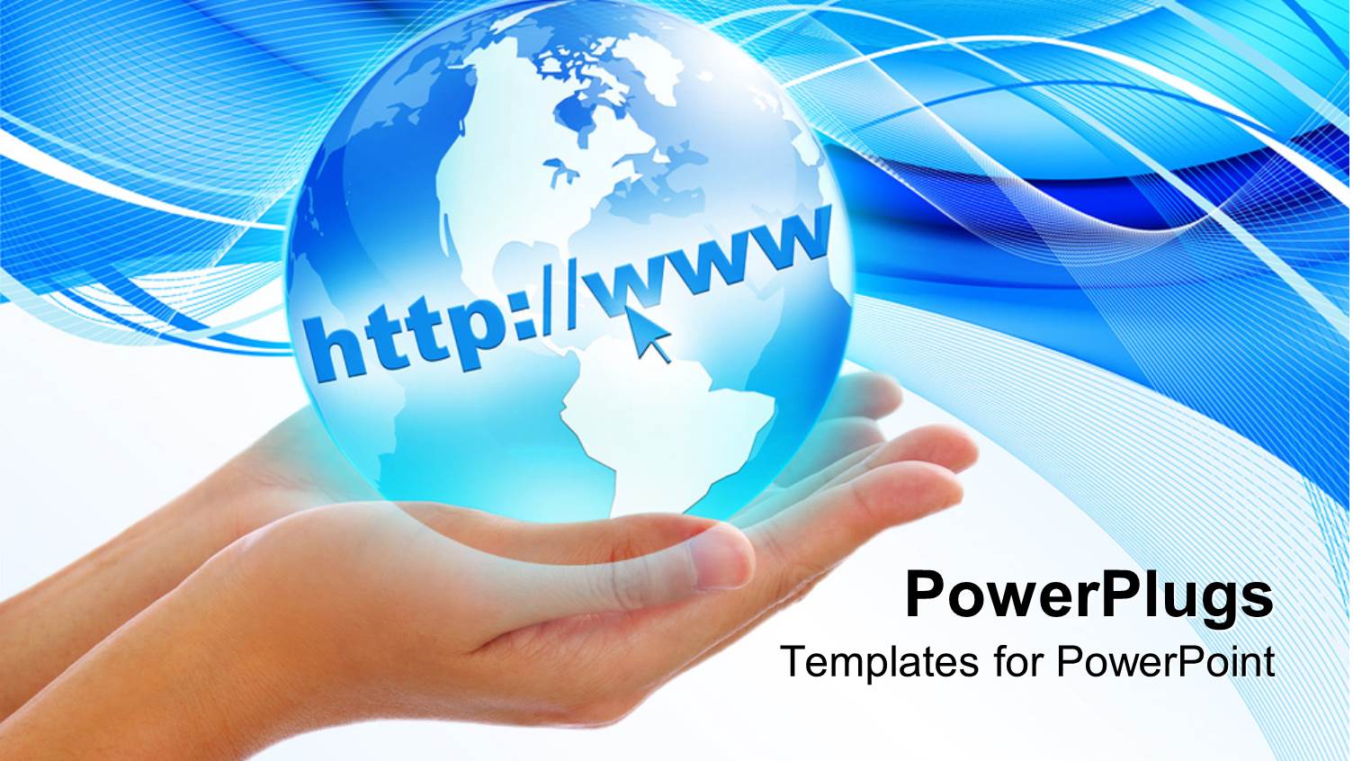 Pair of Female Hands Holding a Blue Earth Globe