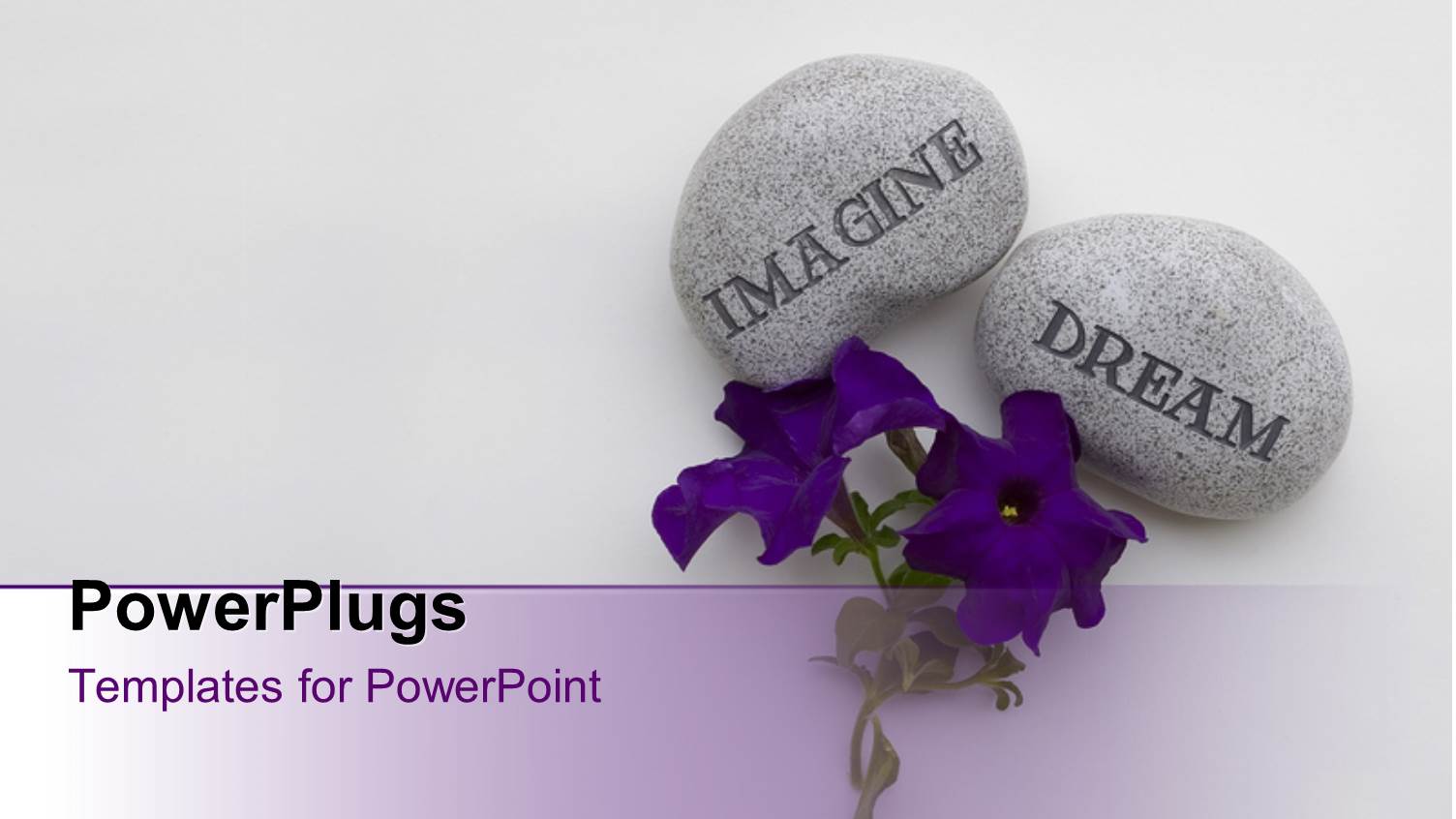 a Pair of Flowers with Purple Background and Place for Text
