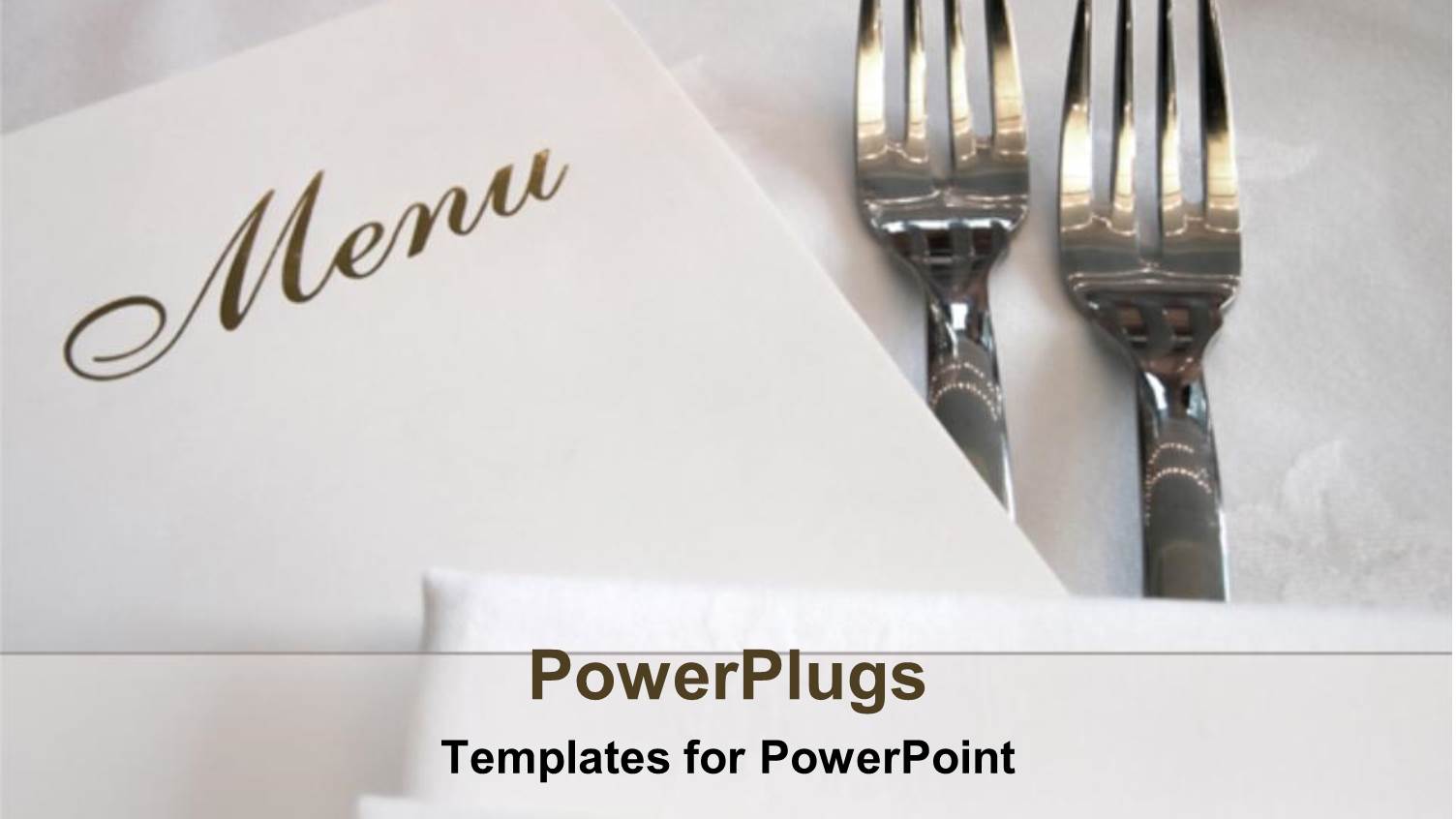 a Pair of Forks with the Menu