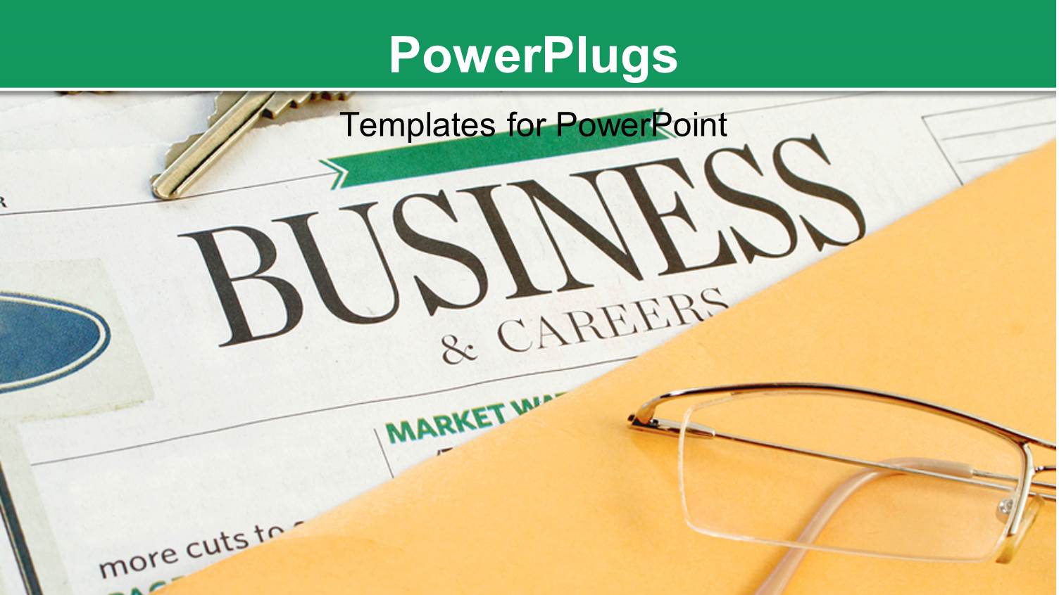 a Pair of Glasses on a Yellow Envelope and a News Paper Under it