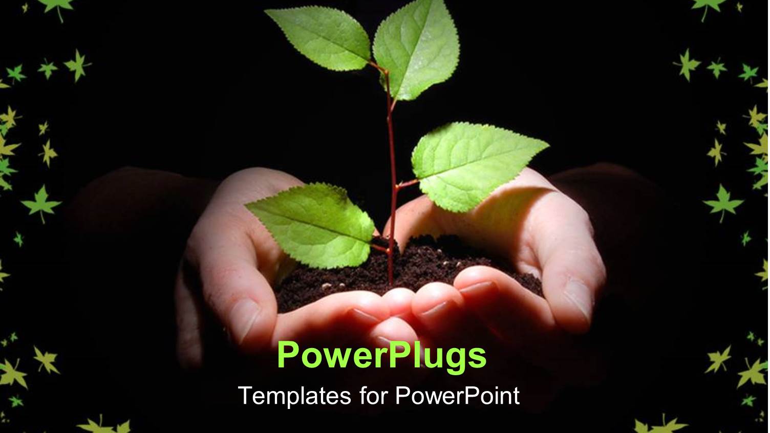 a Pair of Hands with some Sand and a Growing Plant