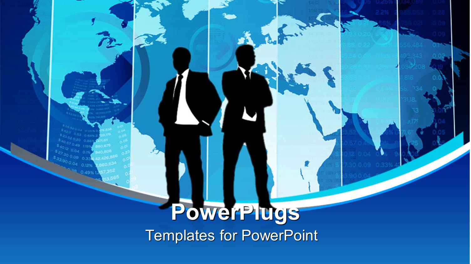 a Pair of Professionals with the Earth's Map in the Background