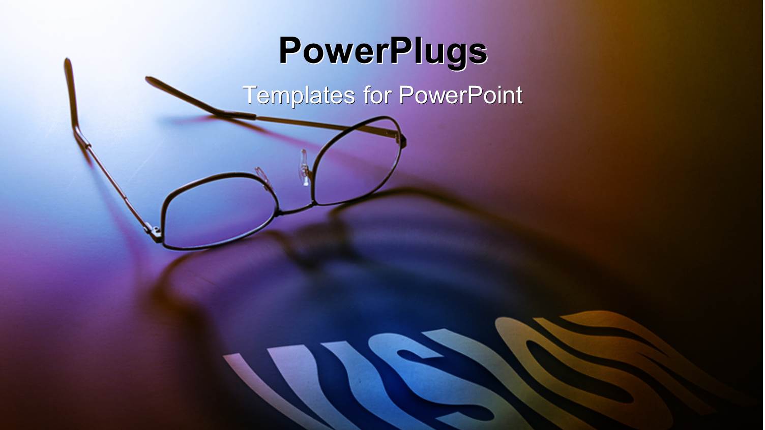 a Pair of Reading Glasses with a Text that Spells Out the Word 