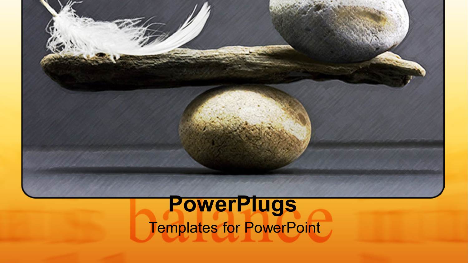 a Pair of Rocks with a Feather