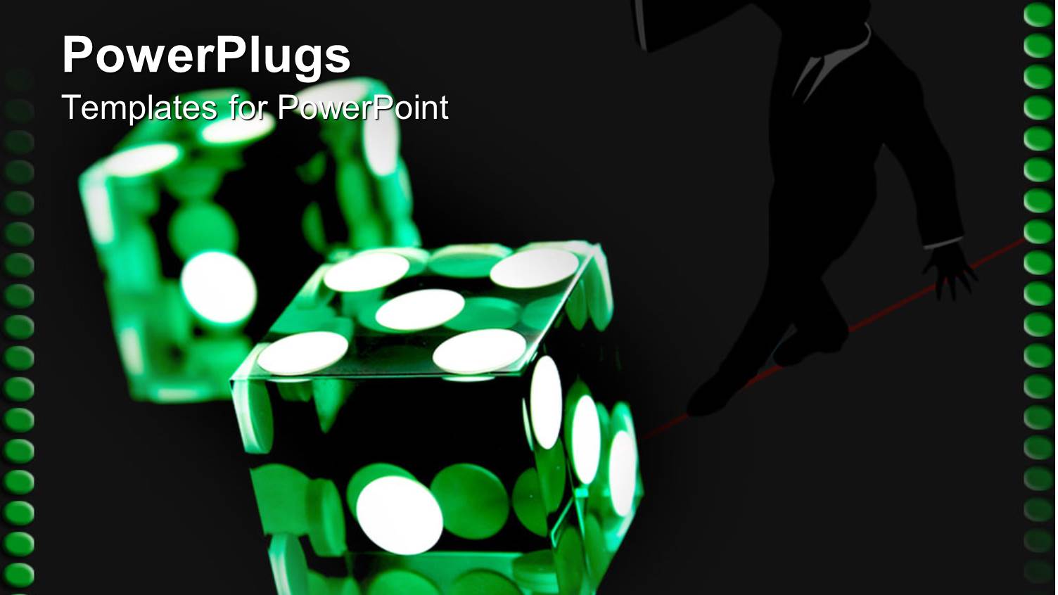 a Pair of Transparent Green Dies with White Dots