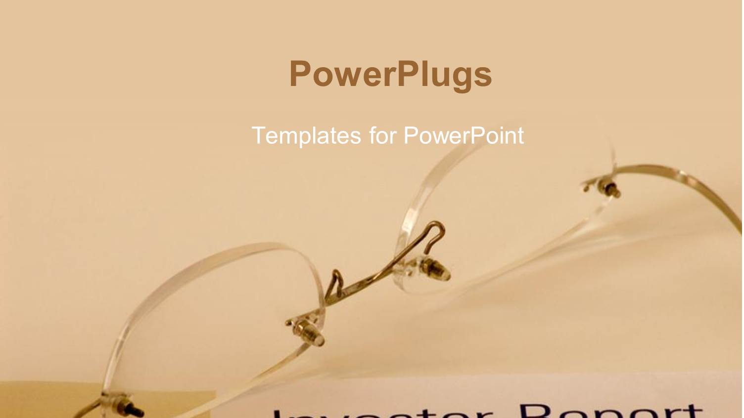 Pair of Transparent Reading Glasses on a Peach Colored Background