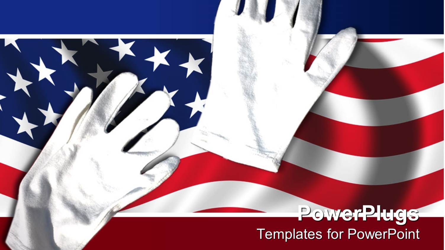 a Pair of White Gloves on an American Flag