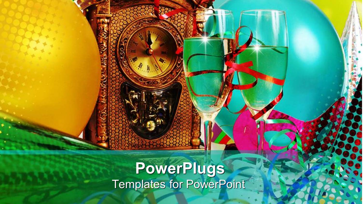 a Pair of Wine Glasses with Balloons in the Background